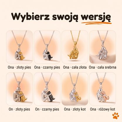 Naszyjnik Wieczny Uścisk — wybierz swoją wersję: 6 wersji z psem i 2 wersje z kotem