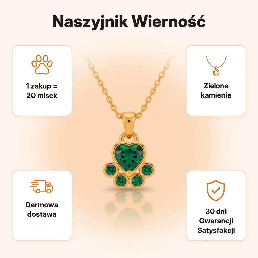 Naszyjnik Wierność — 1 zakup = 20 misek, darmowa dostawa, 30 dni Gwarancji Satysfakcji