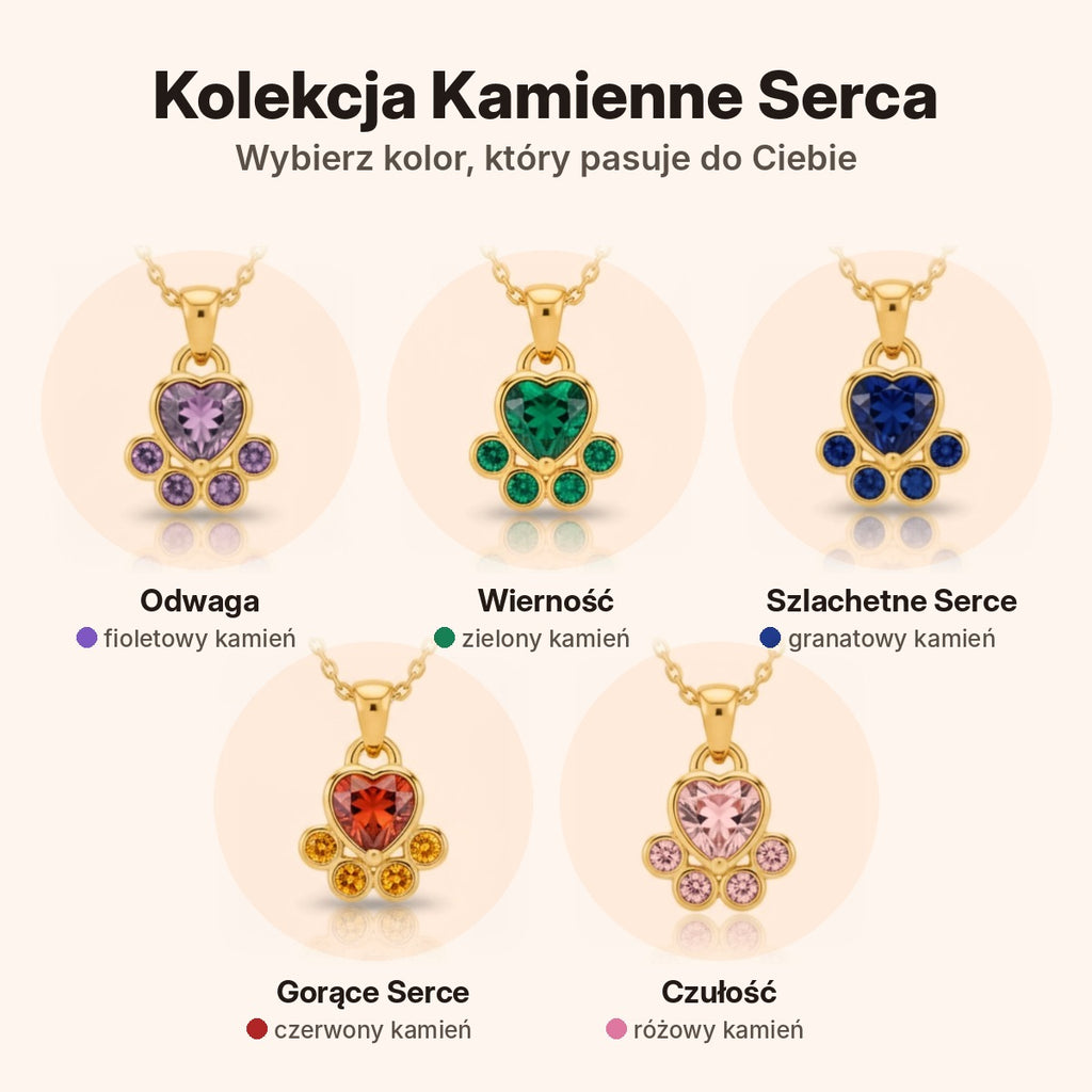 Kolekcja Kamienne Serca — Odwaga, Wierność, Szlachetne Serce, Gorące Serce, Czułość