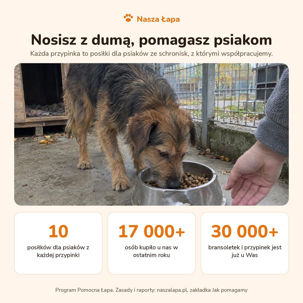 Przypinka - Psia Odznaka pomaga psiakom ze schronisk